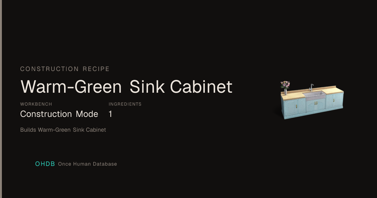 Warm-Green Sink Cabinet