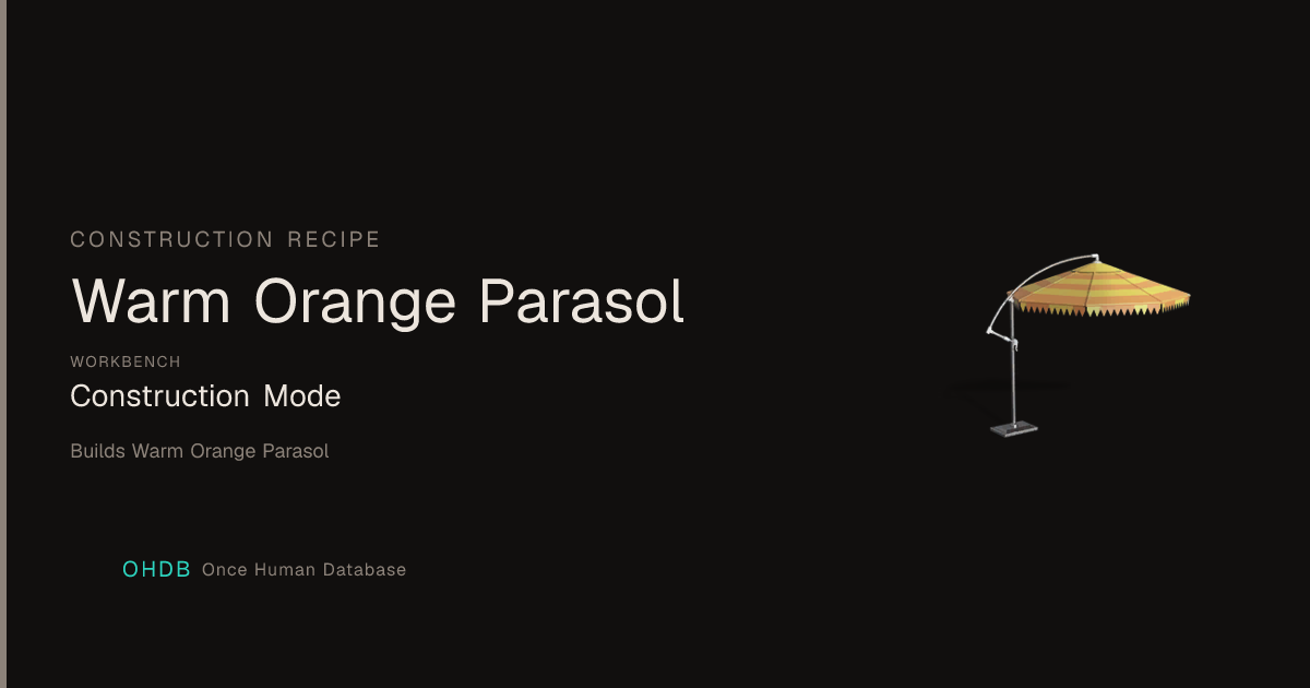 Warm Orange Parasol