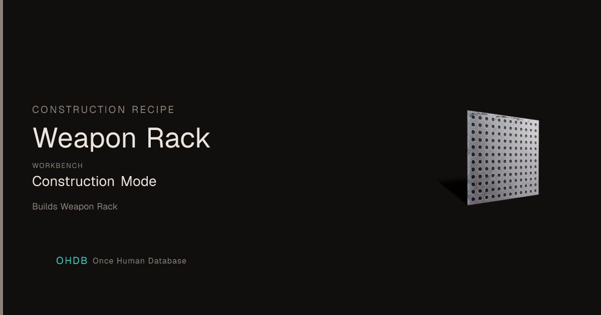 Weapon Rack