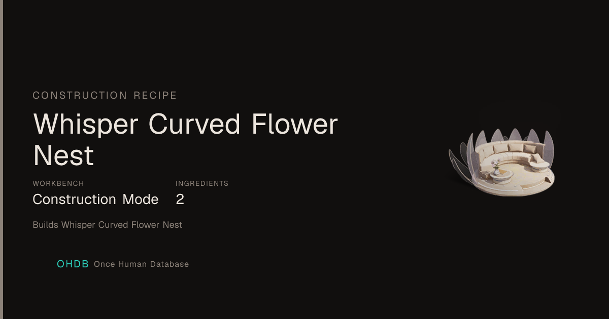 Whisper Curved Flower Nest