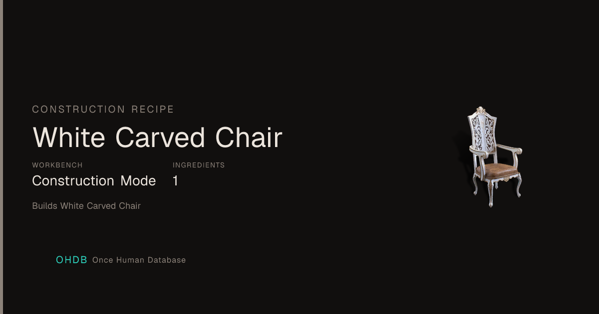 White Carved Chair