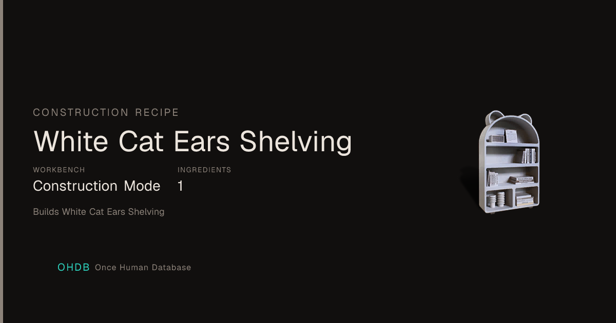 White Cat Ears Shelving