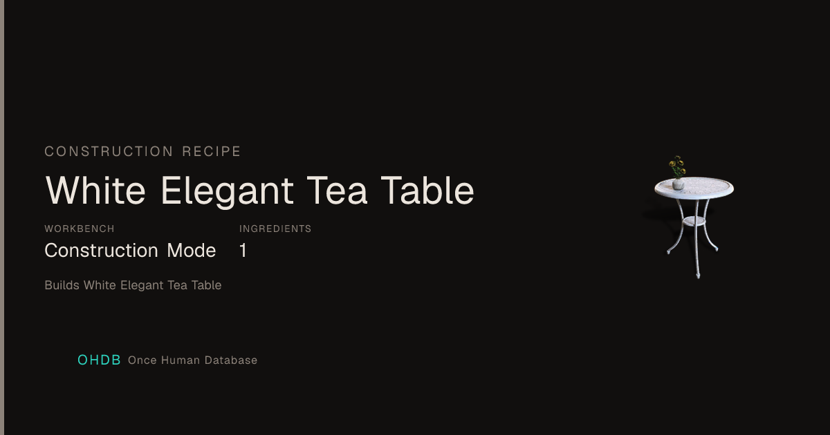 White Elegant Tea Table