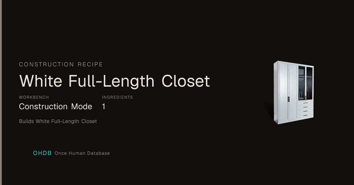 White Full-Length Closet