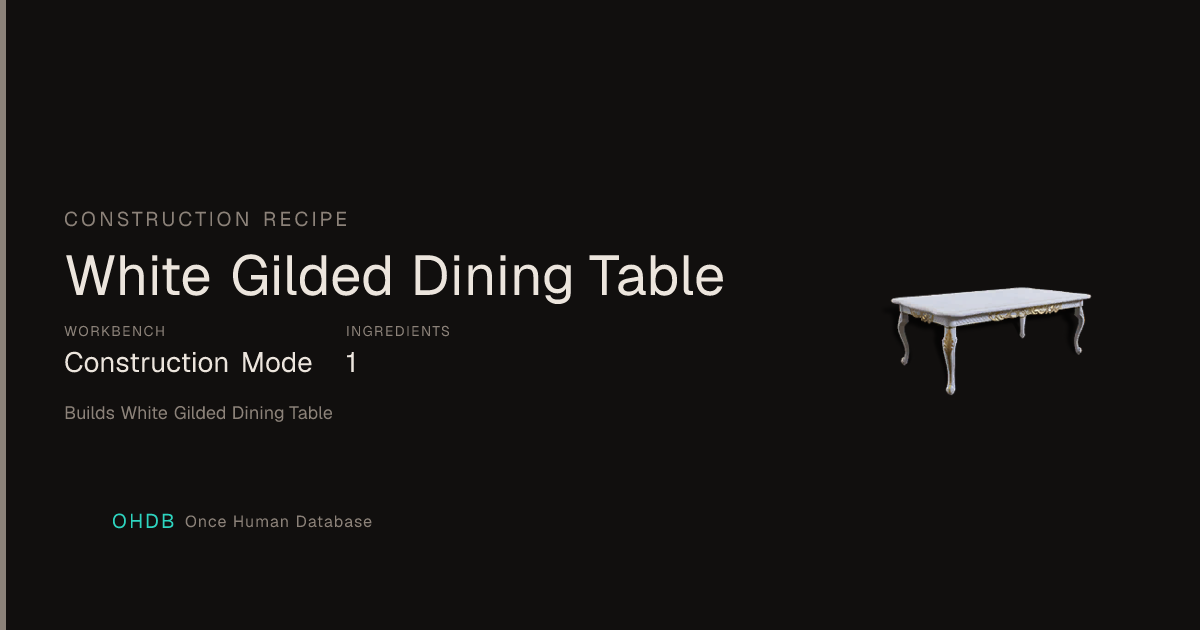 White Gilded Dining Table