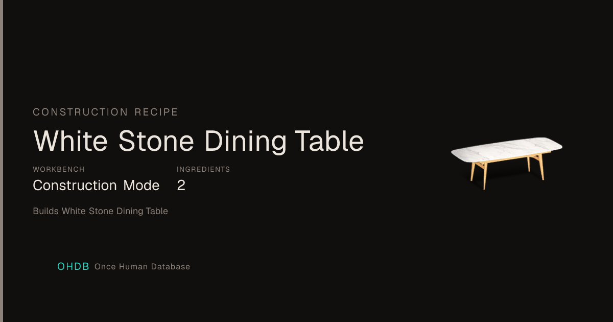 White Stone Dining Table