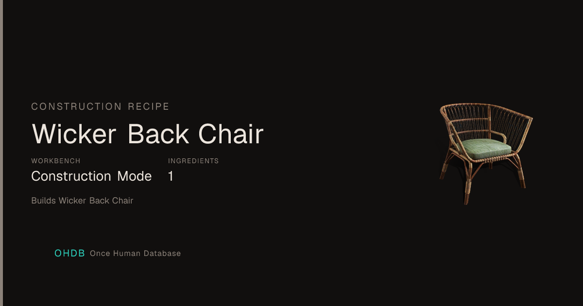 Wicker Back Chair