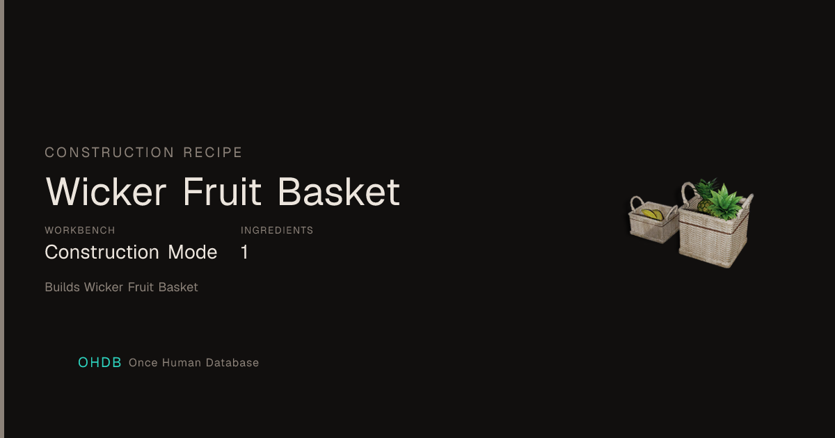 Wicker Fruit Basket