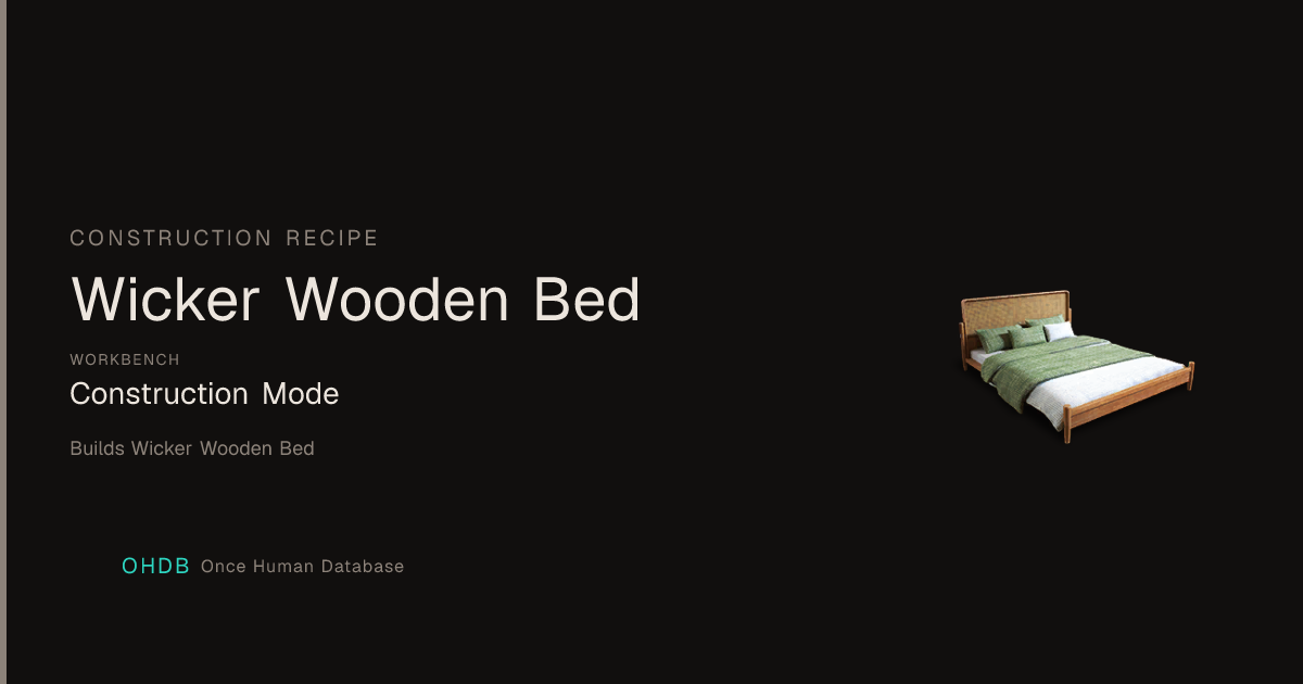 Wicker Wooden Bed