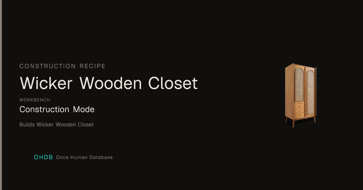 Wicker Wooden Closet