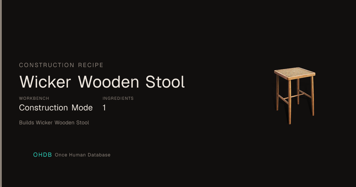 Wicker Wooden Stool