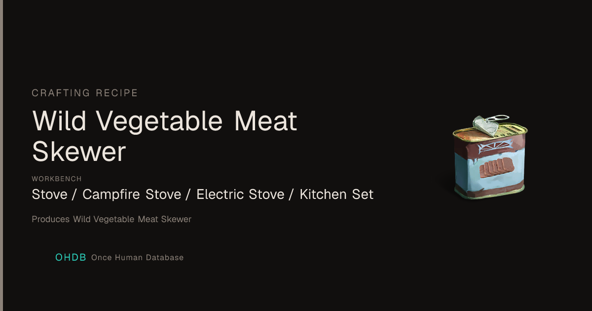 Wild Vegetable Meat Skewer