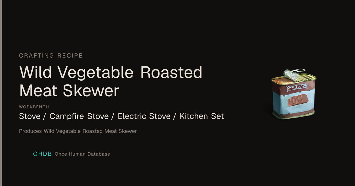 Wild Vegetable Roasted Meat Skewer