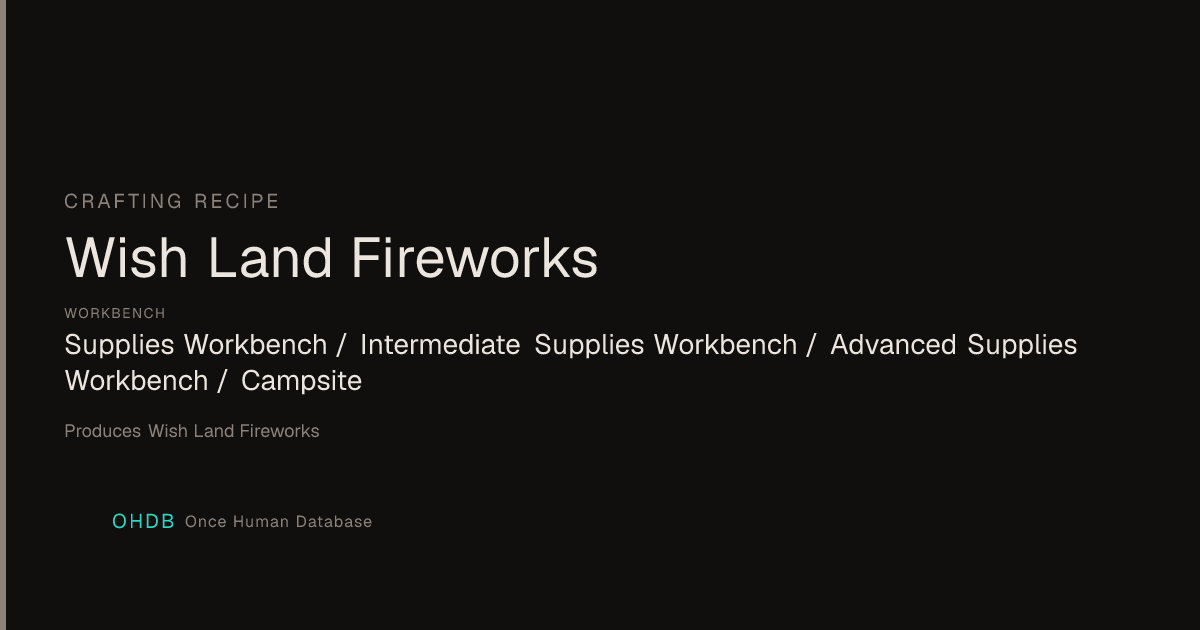 Wish Land Fireworks