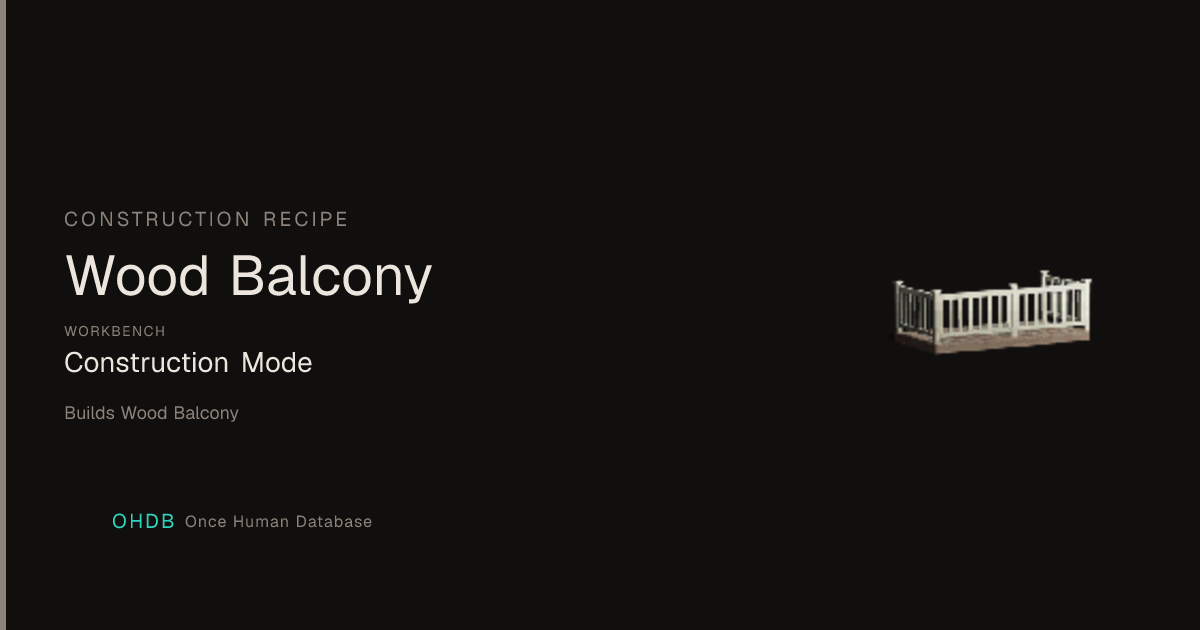 Wood Balcony