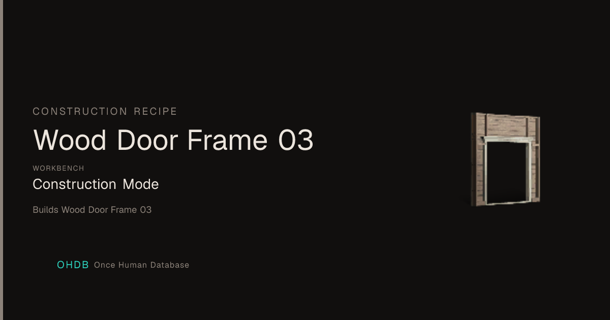 Wood Door Frame 03