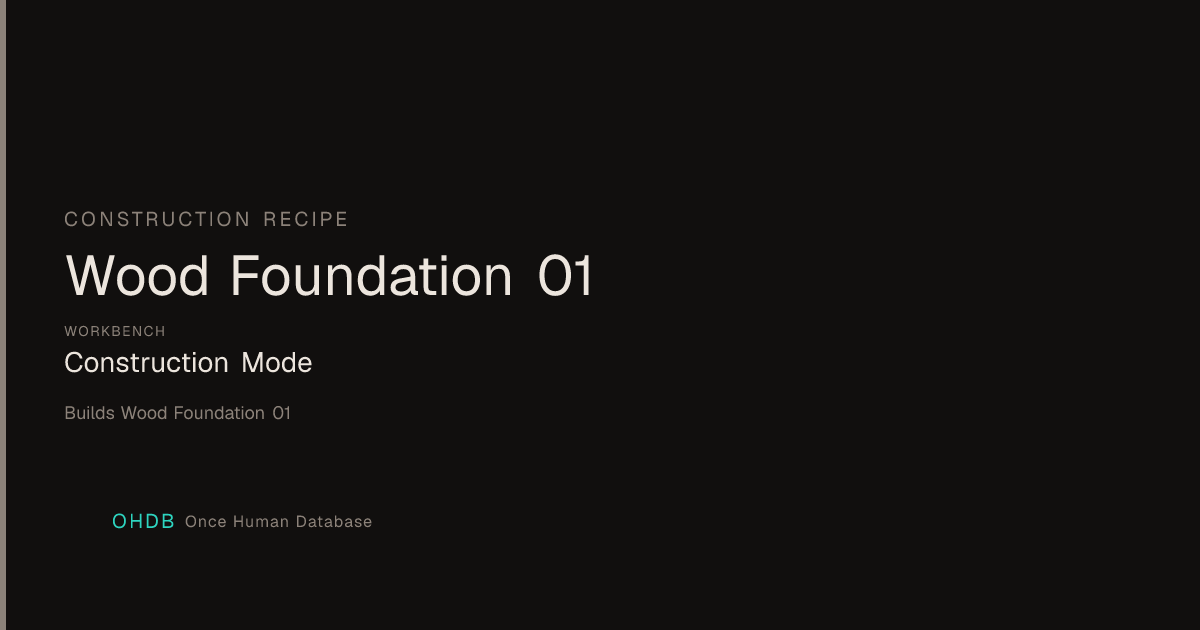 Wood Foundation 01