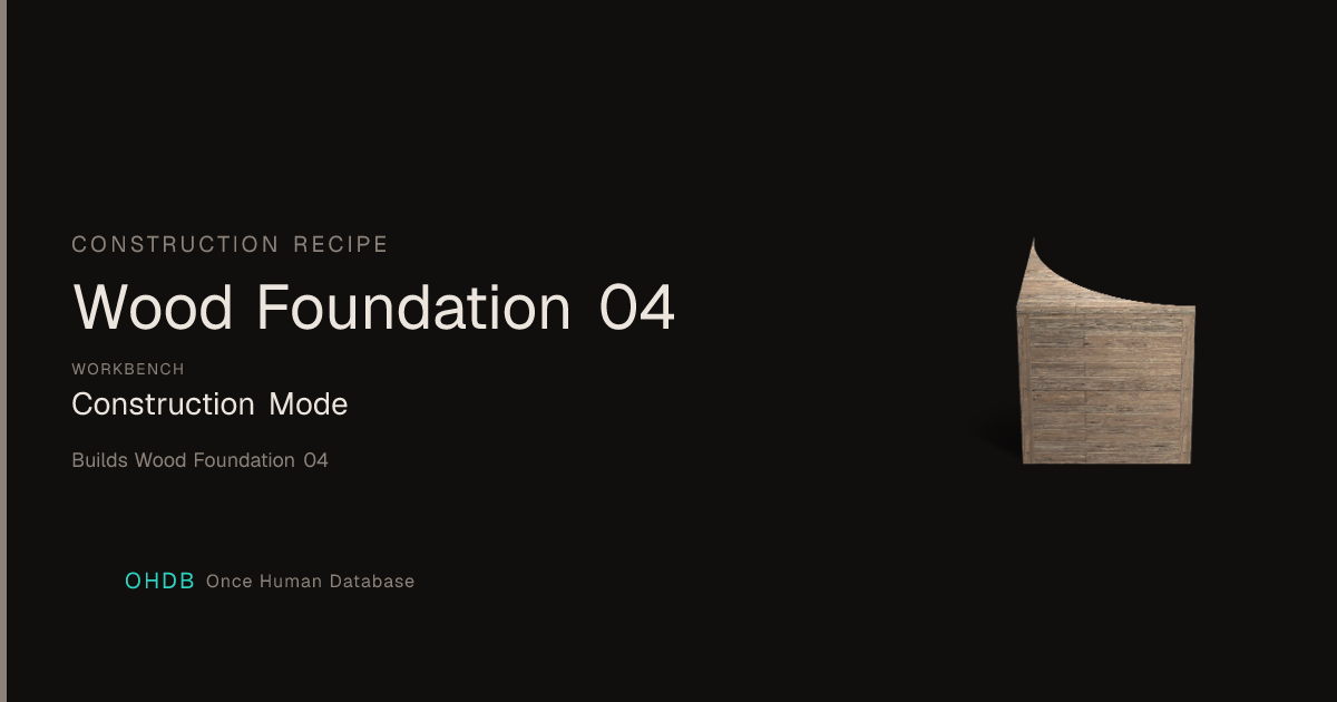 Wood Foundation 04
