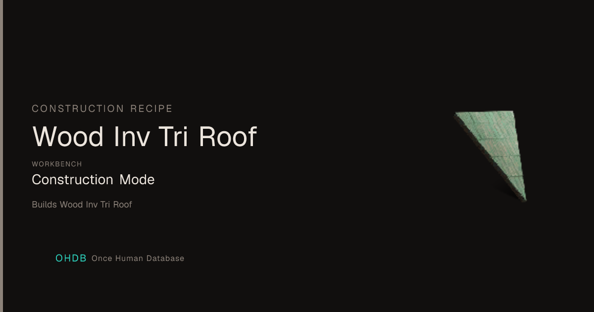 Wood Inv Tri Roof