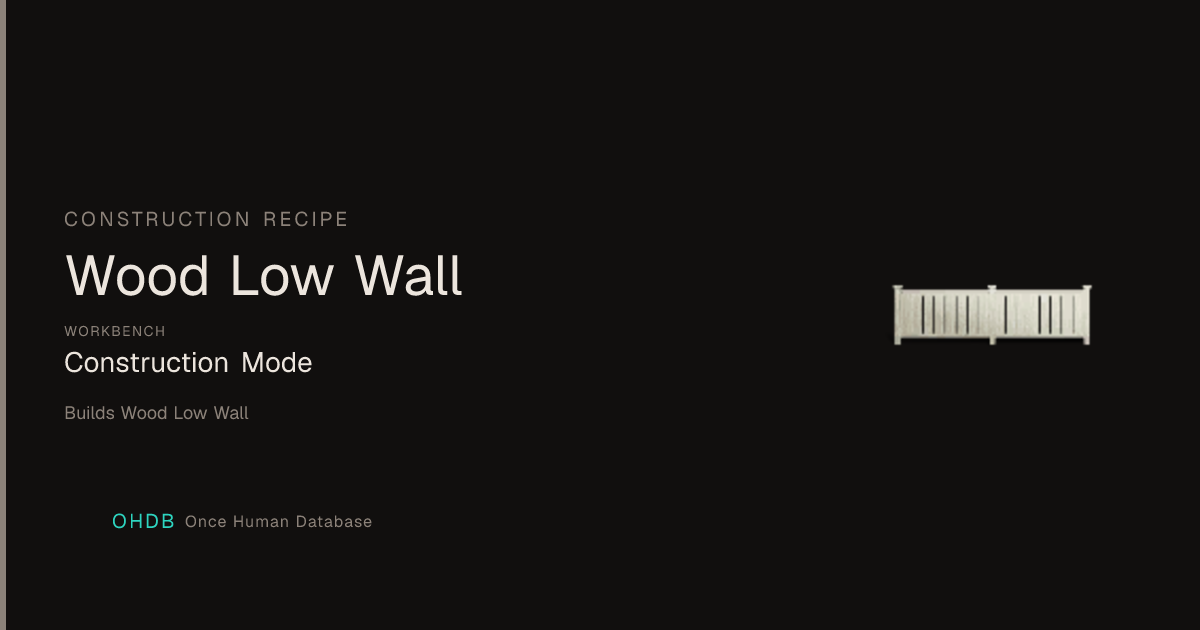 Wood Low Wall