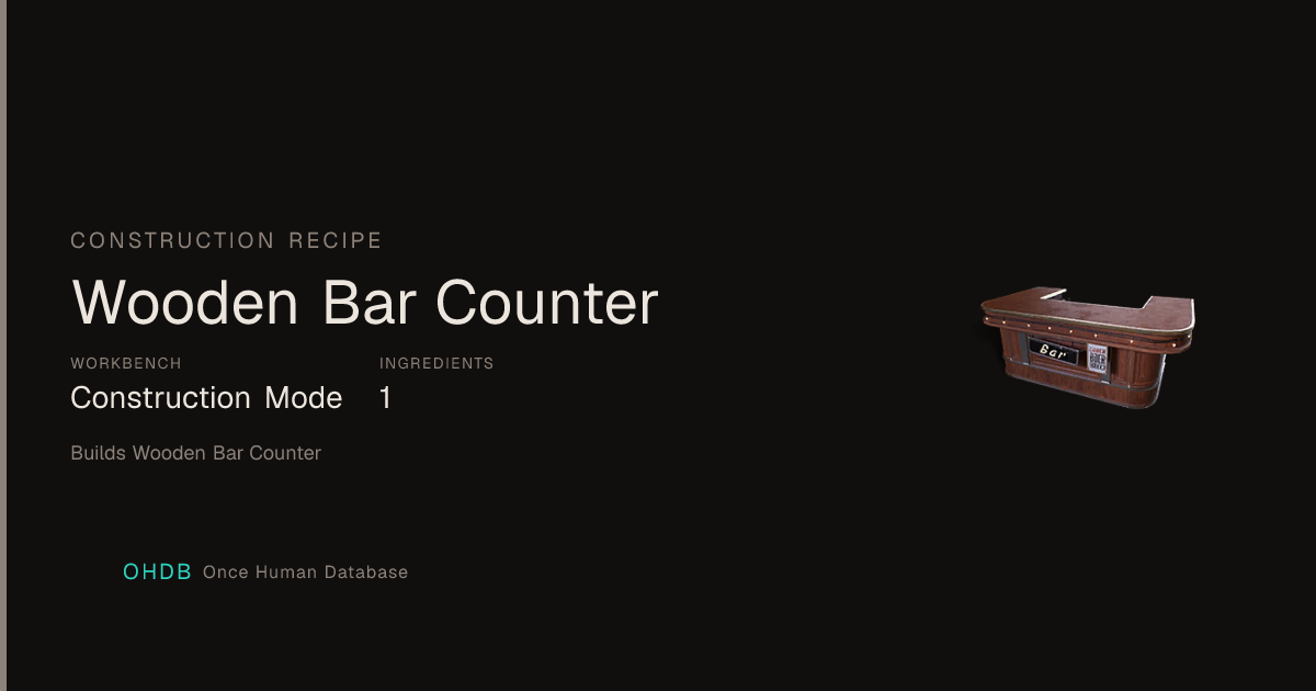 Wooden Bar Counter
