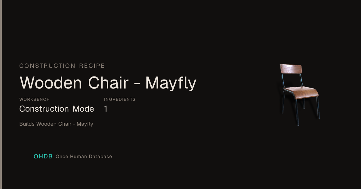 Wooden Chair - Mayfly