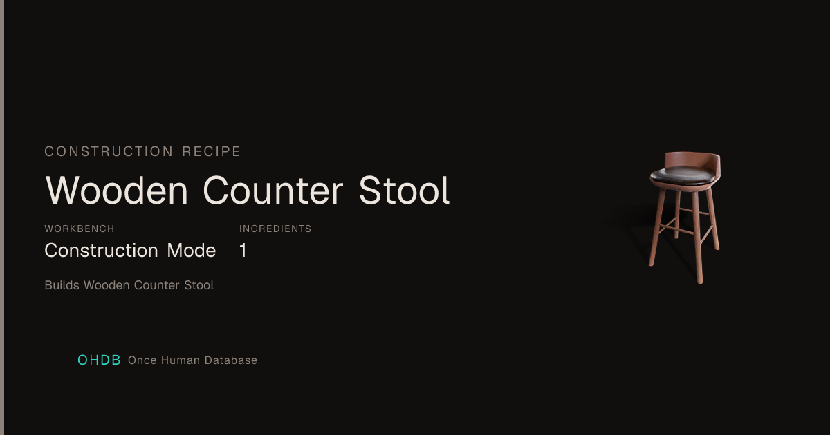 Wooden Counter Stool