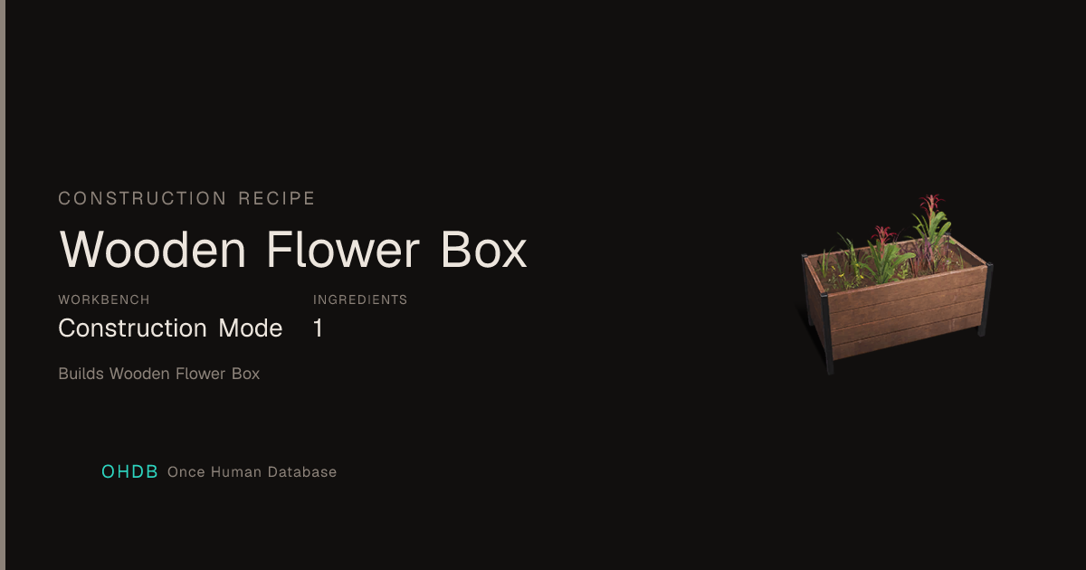 Wooden Flower Box