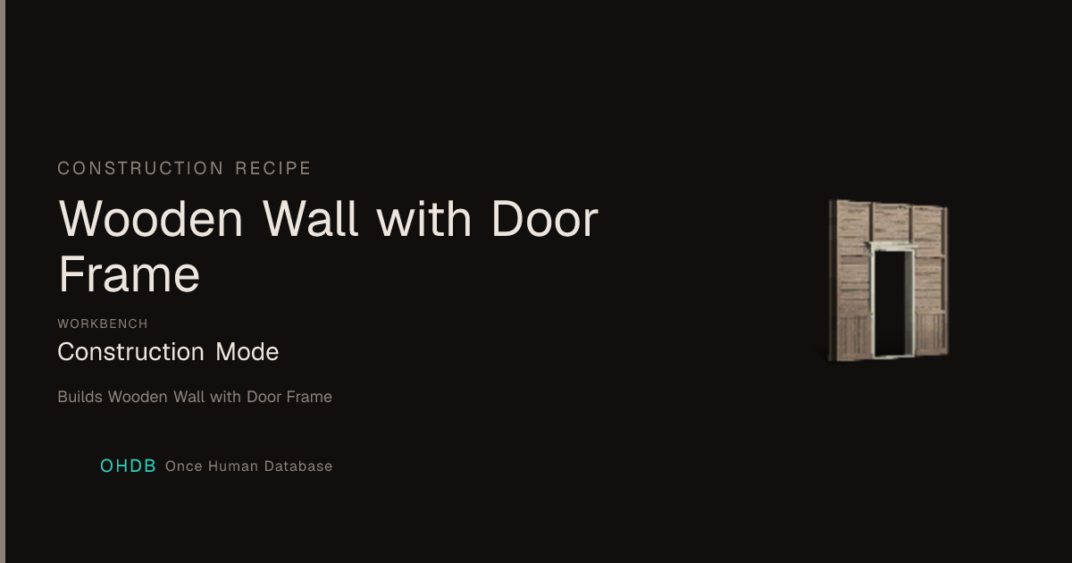 Wooden Wall with Door Frame