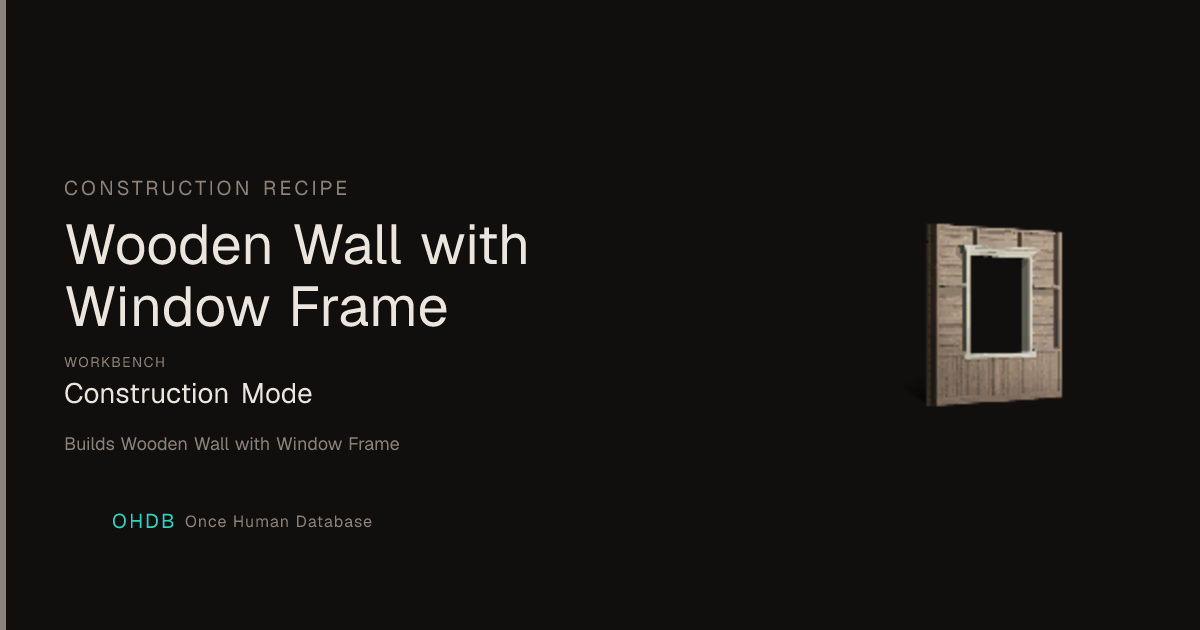 Wooden Wall with Window Frame