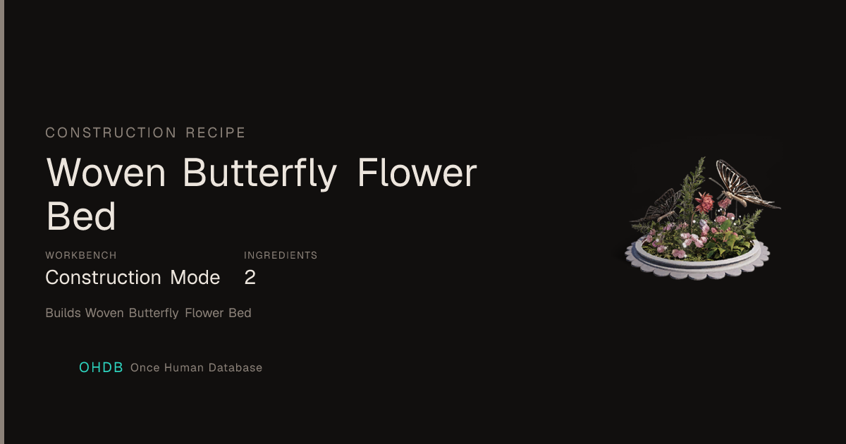 Woven Butterfly Flower Bed