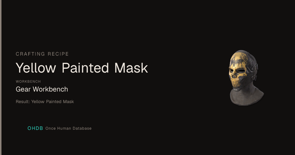 Yellow Painted Mask