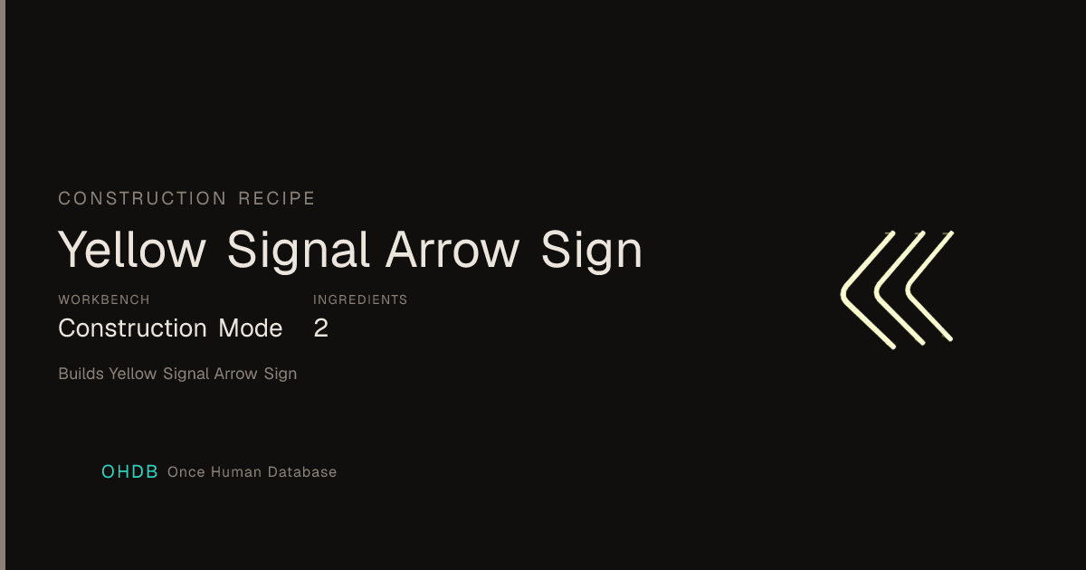 Yellow Signal Arrow Sign