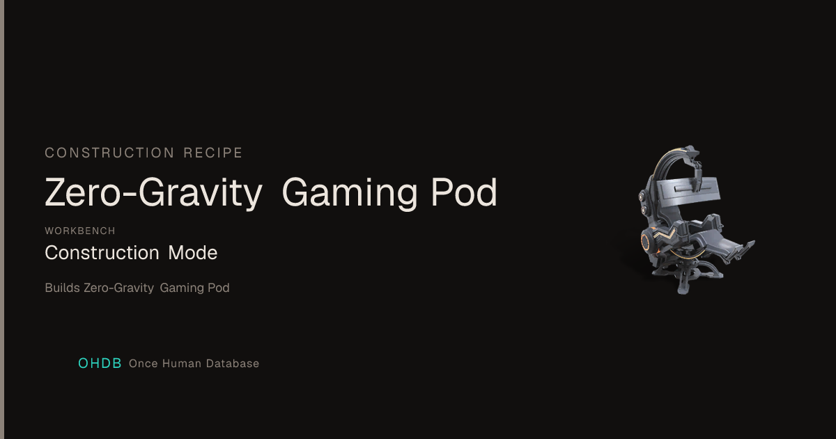 Zero-Gravity Gaming Pod